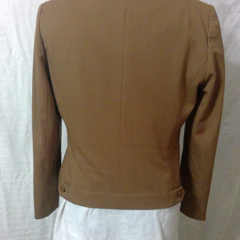 Ann Taylor 2 piece suit with leather trim Size 10P - Picture 5 of 11